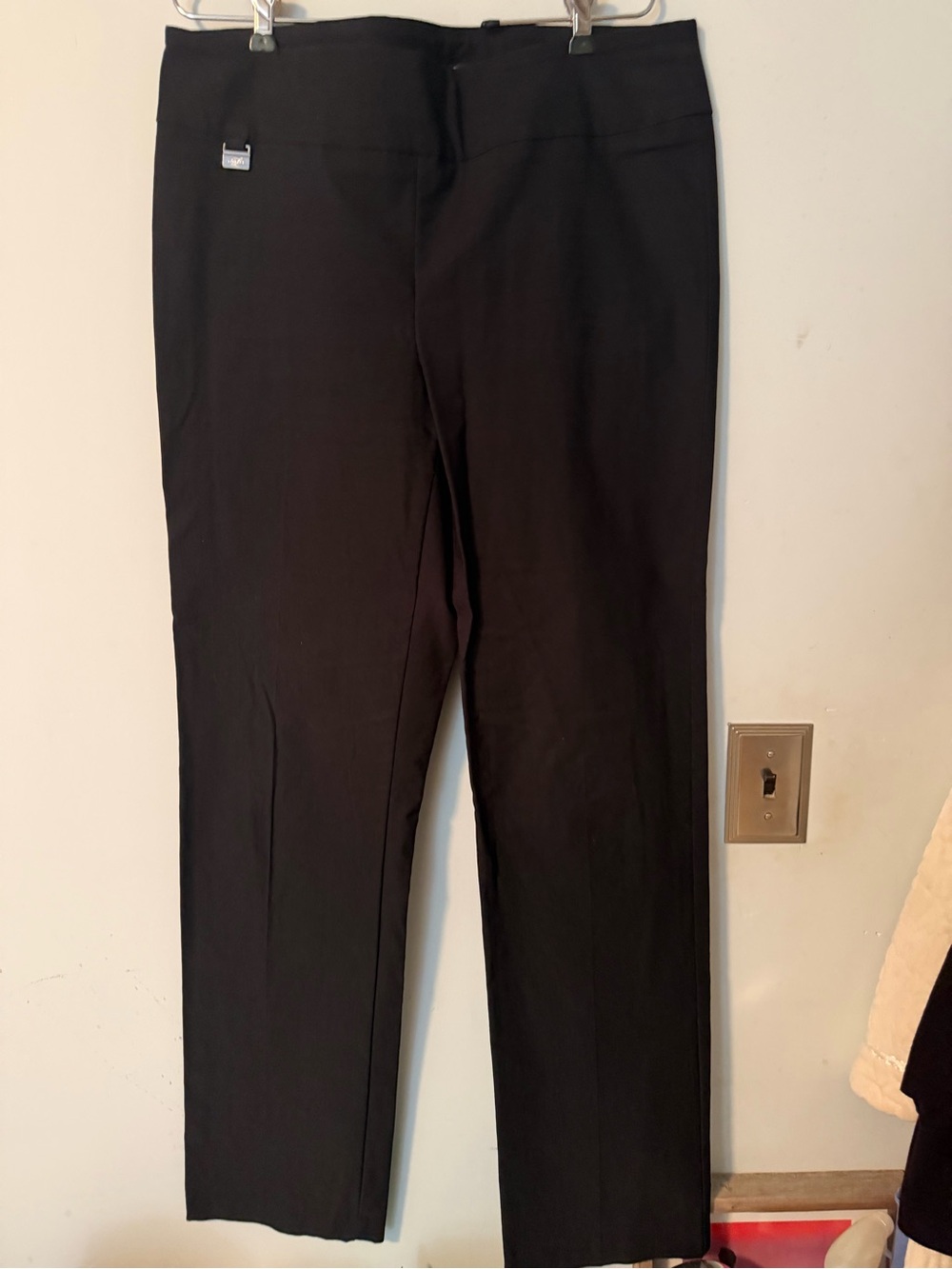 Lisette L Montreal Black Slim Straight Pull On Pants Size 14 Stretch Canada